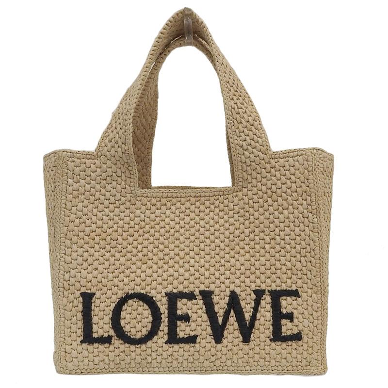 ロエベ フォント トート スモール(ジャカードキャンバス)  ALF1B59X14【Aランク】【中古】 LOEWE - ロエベ フォント トート スモール(ジャカードキャンバス