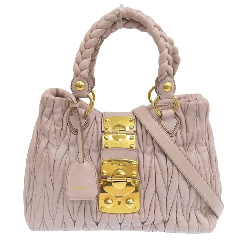 miu miu ハンドバッグ マテラッセ MIU MIU】ミュウミュウ『マテラッセレザー トップハンドルバッグ