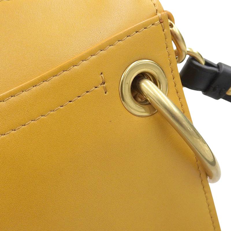 クロエ CHLOE 2WAYバッグ 肩掛け 斜め掛け ショルダーバッグ レザー イエロー ブラック 中古 新入荷 OB2511 Chloe（クロエ） CHLOE 2WAYバッグ 肩掛け 斜め掛け ショルダーバッグ