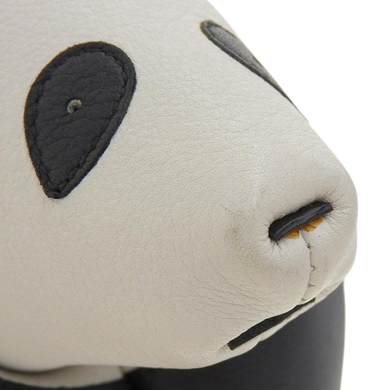 ロエベ LOEWE パンダ ショルダーバッグ レザー ホワイト/ブラック 中古 新入荷 OB2536 Animals（LOEWE） ロエベ LOEWE パンダ ショルダーバッグ レザー