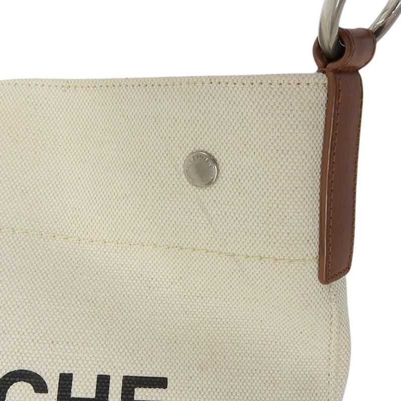 サンローラン SAINT LAURENT バケットバッグ ショルダーバッグ キャンバス/レザー ホワイト/ブラウン 669299 中古 新入荷 OB2540 SAINT LAURENT サンローラン バケットバッグ ショルダーバッグ