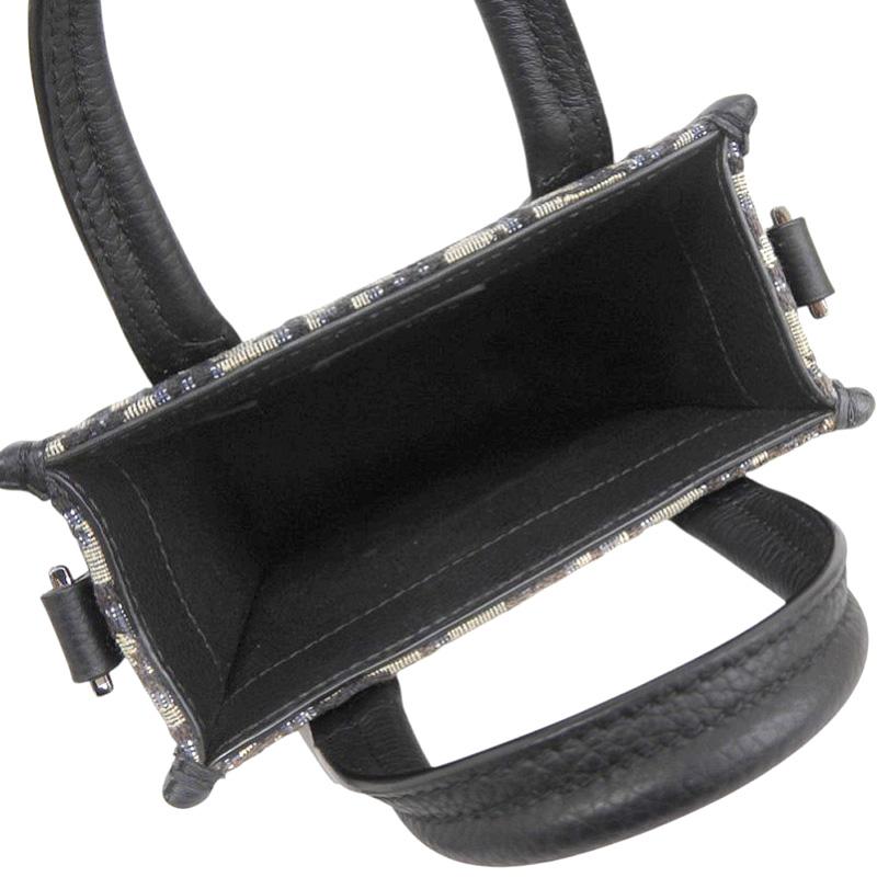 ディオール CHRISTIAN DIOR サファリ ノースサウスミニトート 2WAYショルダーバッグ キャンバス レザー ベージュ 紺 黒 中古 新入荷 OB2574 Christian Dior（クリスチャン・ディオール） ディオール サファリ