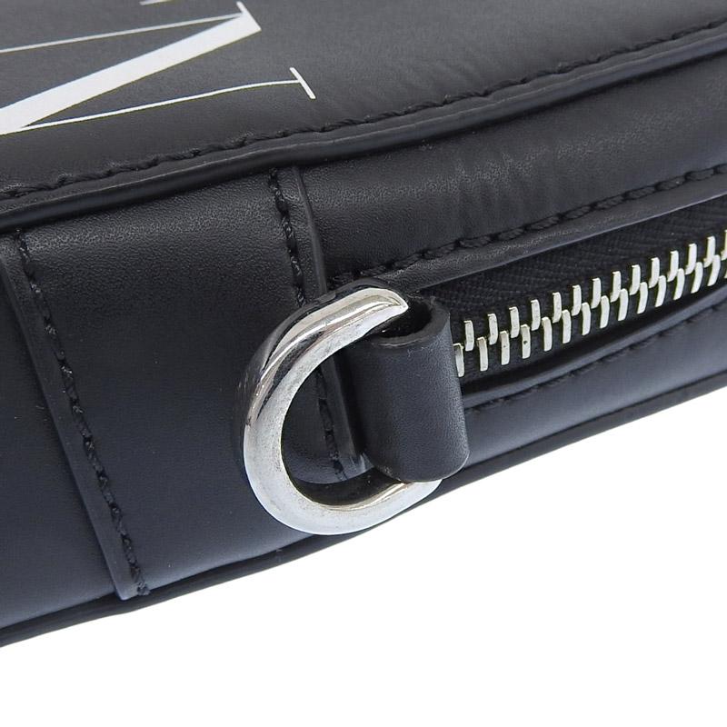 ヴァレンティノ VALENTINO VLTN レザー ショルダーバッグ ブラック 5Y2B0943WJW 中古 新入荷 OB2607 VALENTINO（ヴァレンティノ） VALENTINO VLTN レザー ショルダーバッグ
