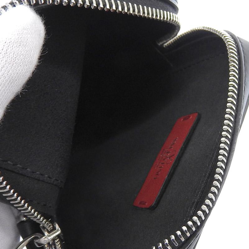 ヴァレンティノ VALENTINO VLTN レザー ショルダーバッグ ブラック 5Y2B0943WJW 中古 新入荷 OB2607 VALENTINO（ヴァレンティノ） VALENTINO VLTN レザー ショルダーバッグ