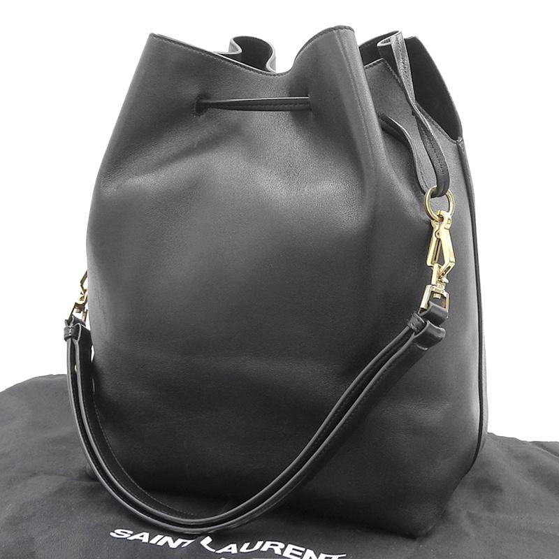 サンローラン SAINT LAURENT PARISV2 ショルダーバッグ ポーチ ラムスキン ブラック 804302 中古 新入荷 OB2615 SAINT LAURENT サンローラン PARISV2 ショルダーバッグ ポーチ