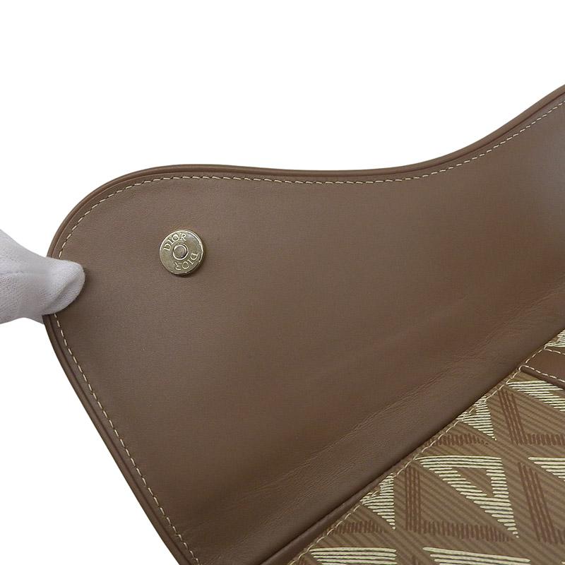 ディオール CHRISTIAN DIOR CDダイヤモンド ボディバッグ ショルダーバッグ  PVC/レザー ブラウン 中古 新入荷 OB2625 Christian Dior（クリスチャン・ディオール） ディオール CHRISTIAN