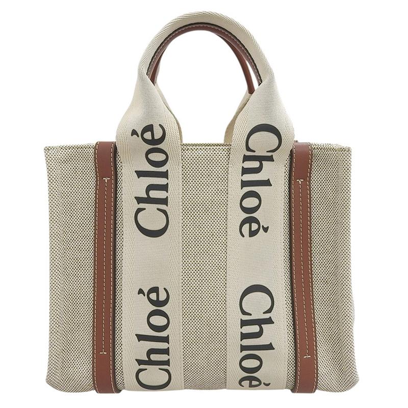 Chloe（クロエ） ウッディスモール ハンドバッグ キャンバス/レザー 