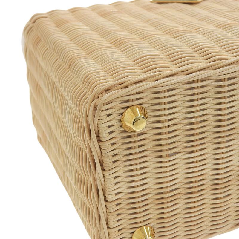 PRADA プラダ ウィッカーカゴバッグ 2WAY ショルダー