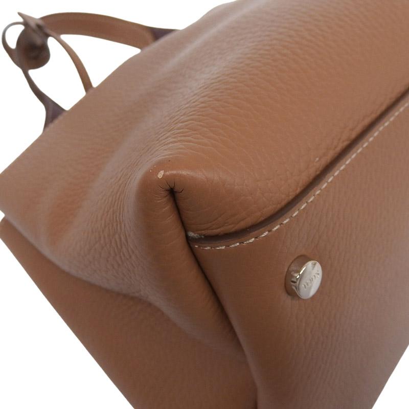 トッズ TOD'S Tタイムレス マイクロ 2WAY ハンドバッグ ショルダーバッグ レザー ブラウン 中古 新入荷 OB2657 TOD'S（トッズ） TOD'S Tタイムレス マイクロ 2WAY ハンドバッグ