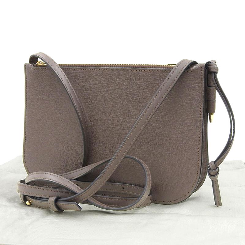 LOEWE（ロエベ） ゲートダブルジップ ショルダーバッグ レザー