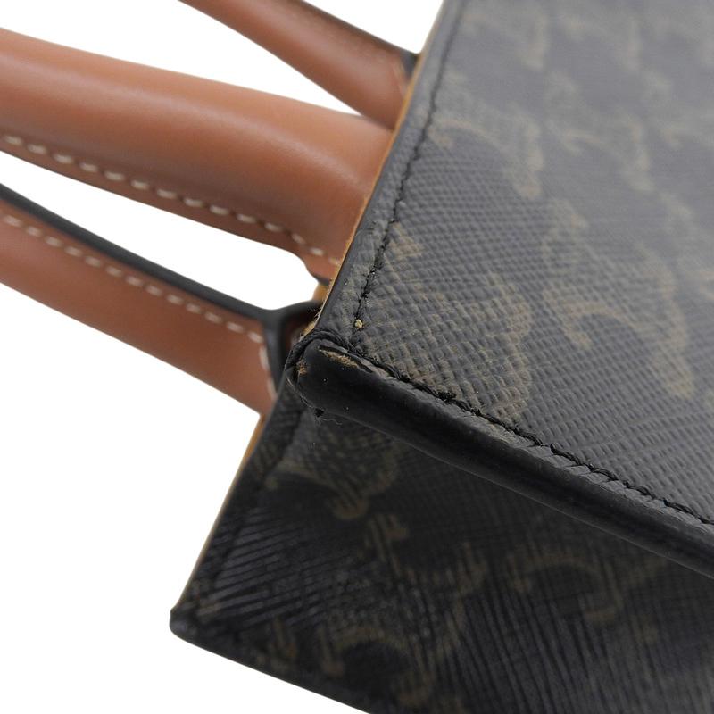 セリーヌ CELINE ミニ バーティカル カバ 2WAYバッグ ハンドバッグ ショルダーバッグ PVC/レザー ブラウン 中古 新入荷 OB2733 CELINE（セリーヌ） ミニ バーティカル カバ 2WAYバッグ ハンドバッグ