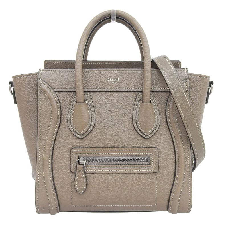 セリーヌのラゲージナノショッパー2wayショルダーバッグです。 CELINE（セリーヌ） ラゲージ ナノショッパー 2WAYバッグ ハンドバッグ