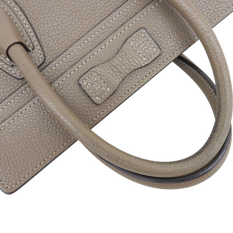 【未使用に近い】セリーヌ ラゲージ ナノショッパー 2way ハンドバッグ スリ CELINE（セリーヌ） ラゲージ ナノショッパー 2way ハンドバッグ