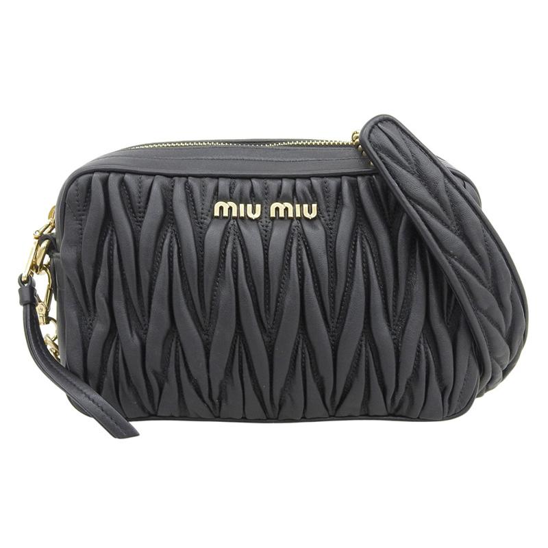 MIU MIU マテラッセショルダーバッグ チェーン付き miu miu（ミュウミュウ） マテラッセ ショルダーバッグ チェーン