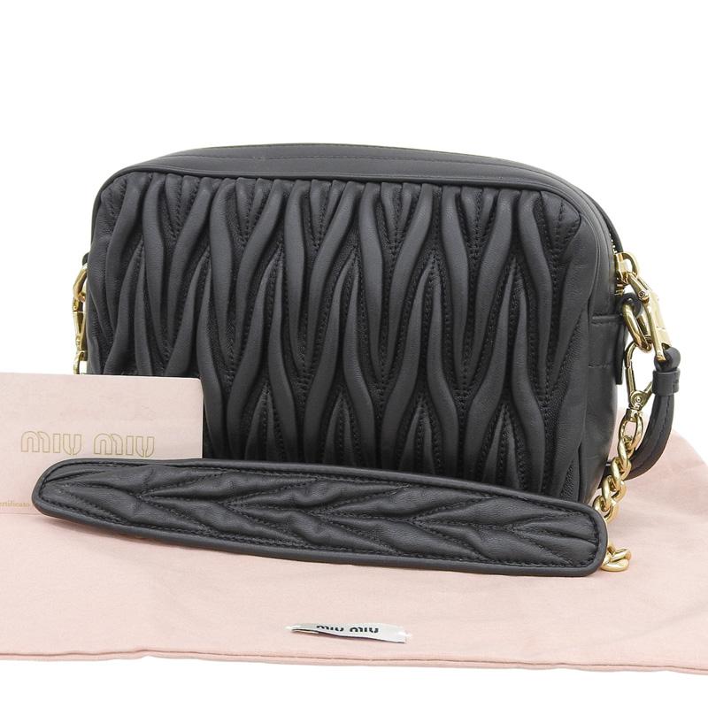 miu miu（ミュウミュウ） マテラッセ ショルダーバッグ チェーン