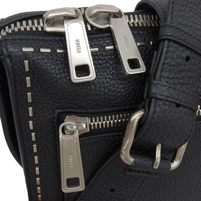 フェンディ FENDI セレリア ショルダーバッグ レザー ブラック 7VA407 中古 新入荷 OB2760 SELLERIA（FENDI） フェンディ FENDI セレリア ショルダーバッグ