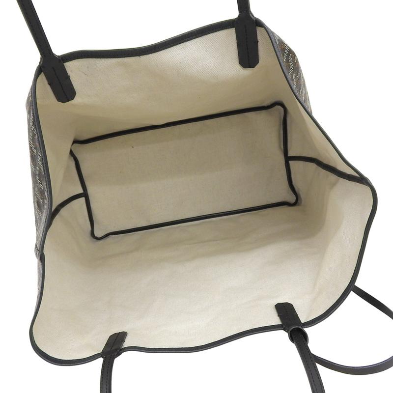 GOYARD（ゴヤール） サンルイPM トートバッグ PVC/レザー ブラック