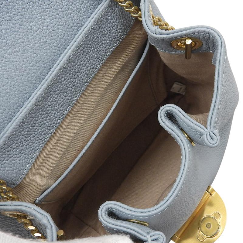 ポレーヌ Polene チェーンショルダー ショルダーバッグ レザー ブルー 中古 新入荷 OB2770 POLENE（ポレーヌ） チェーンショルダー ショルダーバッグ レザー