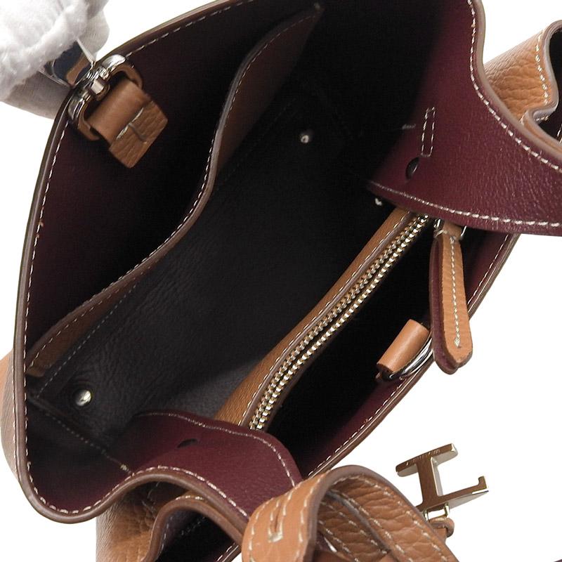 トッズ TOD'S Tタイムレス 2WAYバッグ ハンドバッグ ショルダーバッグ レザー ブラウン 中古 新入荷 OB2777 TOD'S（トッズ） TOD'S Tタイムレス 2WAYバッグ ハンドバッグ