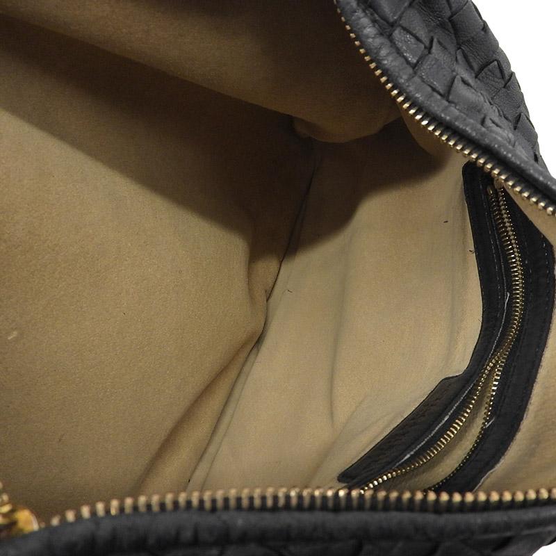 ボッテガヴェネタ BOTTEGA VENETA イントレチャート ワンショルダー ショルダーバッグ レザー ブラック 115653 中古 新入荷 OB2783 BOTTEGA VENETA（ボッテガ・ヴェネタ） イントレチャート ワン