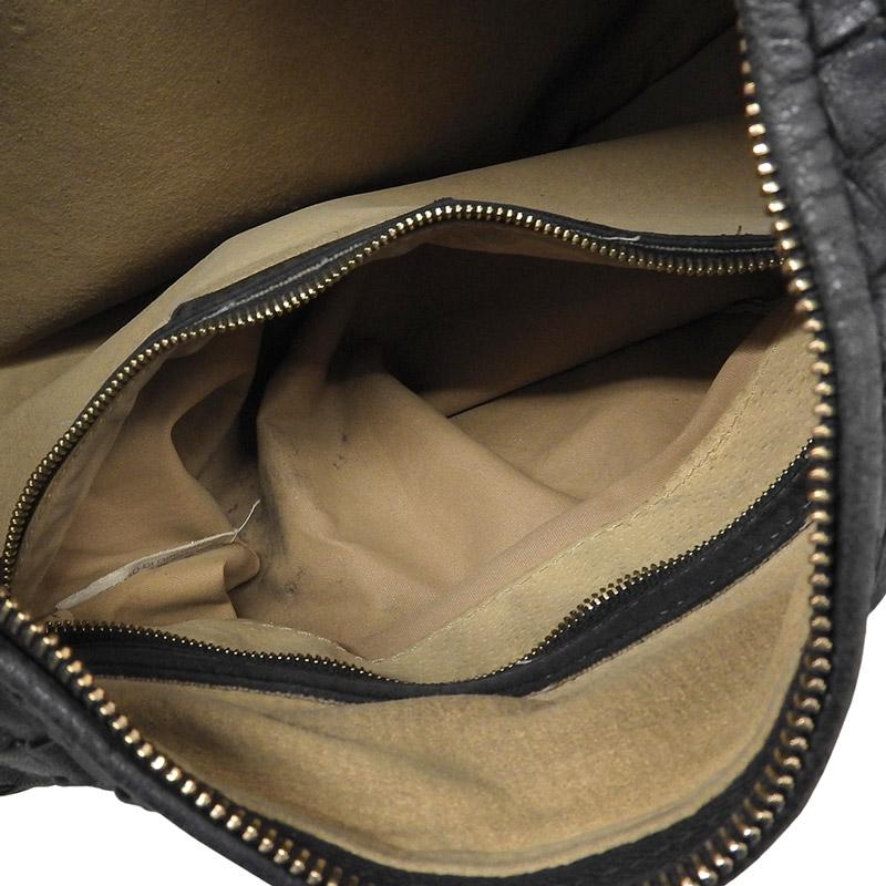 ボッテガヴェネタ BOTTEGA VENETA イントレチャート ワンショルダー ショルダーバッグ レザー ブラック 115653 中古 新入荷 OB2783 BOTTEGA VENETA（ボッテガ・ヴェネタ） イントレチャート ワン