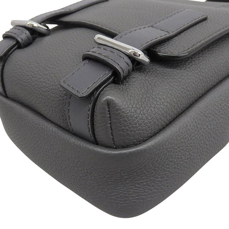 ロエベ LOEWE ミリタリークロスボディXS ショルダーバッグ レザー グレー 中古 新入荷 OB2785 LOEWE（ロエベ） ミリタリークロスボディXS ショルダーバッグ レザー