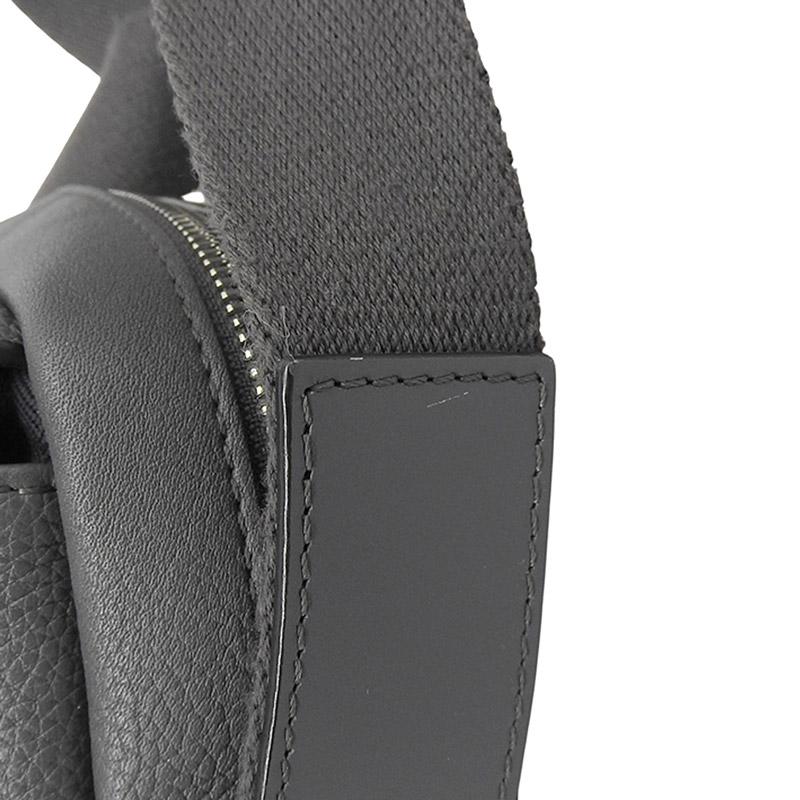 ロエベ LOEWE ミリタリークロスボディXS ショルダーバッグ レザー グレー 中古 新入荷 OB2785 LOEWE（ロエベ） ミリタリークロスボディXS ショルダーバッグ レザー