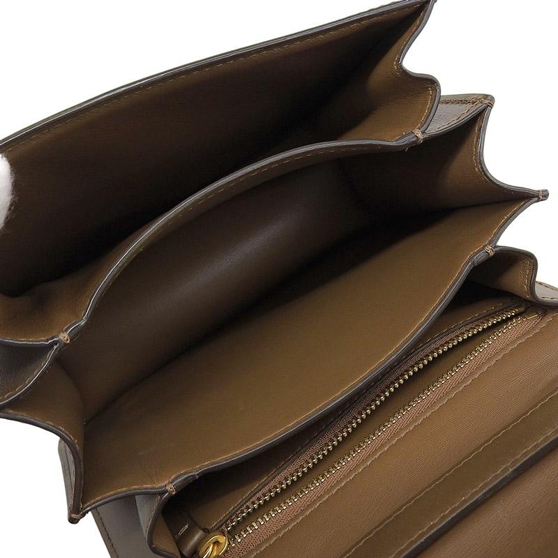 セリーヌ CELINE クラシックボックス スモール ショルダーバッグ レザー ブラウン 189183DLS.38NO 中古 新入荷 OB2786 CELINE（セリーヌ） クラシックボックス スモール ショルダーバッグ