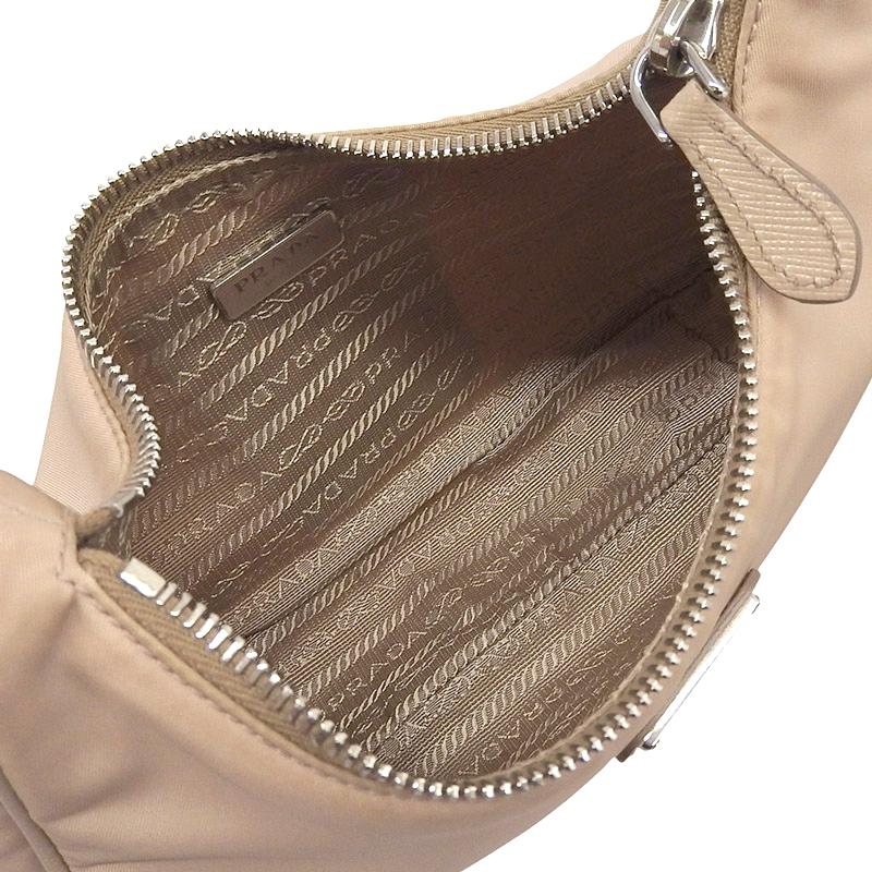 プラダ PRADA Re-Edition 2005 2WAYバッグ ショルダーバッグ ハンドバッグ ナイロン/レザー ベージュ 1BH204 中古 新入荷 OB2788 Re Edition プラダ PRADA Re-Edition 2005 2WAYバッグ ショルダー