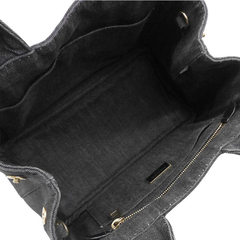 PRADA プラダ カナパ デニム ブラック 1BG439 ギャランティ付 CANAPA プラダ PRADA カナパ 2WAYバッグ トートバッグ ショルダー