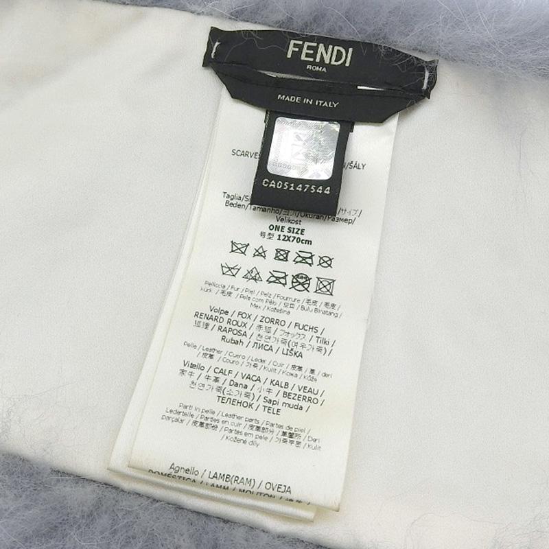 フェンディ FENDI マフラー ティペット フォックスファー グレー FNG426 中古 新入荷 OBB0538 FENDI（フェンディ） マフラー ティペット フォックスファー グレー