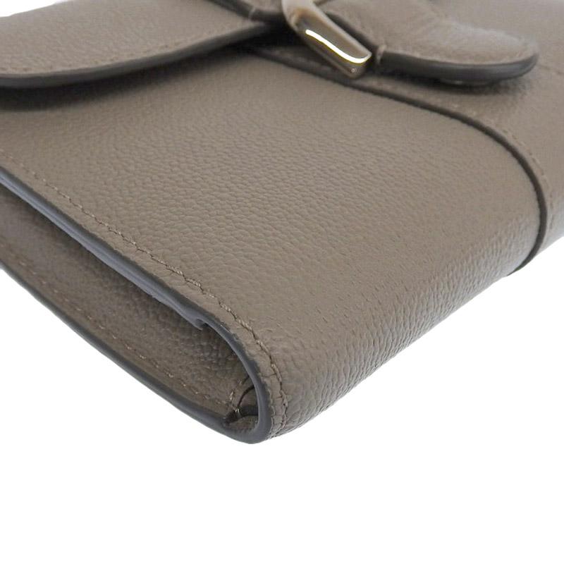 デルボー DELVAUX ブリヨン コンパクトウォレット 三つ折り財布 レザー グレージュ AB0493AAU0 中古 新入荷 OBB0539 DELVAUX（デルヴォー） デルボー ブリヨン コンパクトウォレット 三