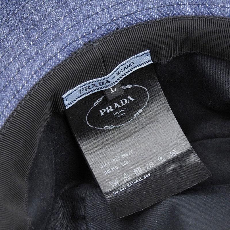 PRADA（プラダ） デニムハット 帽子 ファブリック ネイビー