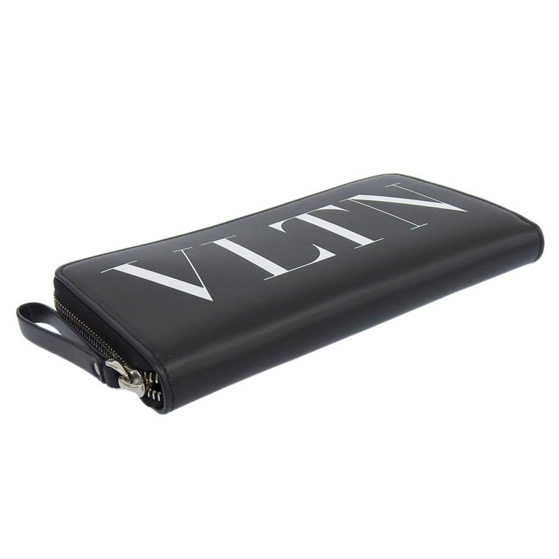 ヴァレンティノ VALENTINO ラウンドファスナー ロングウォレット VLTN 長財布 レザー ブラック 2Y2P0570LVN 美品 新入荷 OBB0591 VALENTINO（ヴァレンティノ） ラウンドファスナー ロングウォレット