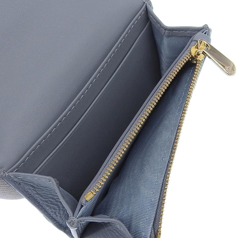 ディオール CHRISTIAN DIOR カロ カナージュ グリシンウォレット 二つ折り財布 ケース レザー ブルー S5132UWHC 中古 新入荷 OBB0625 Christian Dior（クリスチャン・ディオール） ディオール カロ
