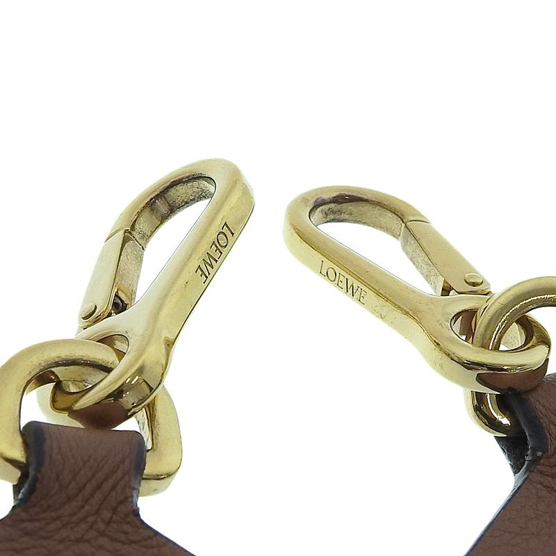 LOEVE ロエベ　アナグラム　ストラップ　ショルダー　タン　ナチュラル LOEWE（ロエベ） ショルダーストラップ アナグラム ジャカード レザー