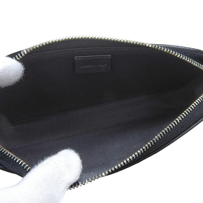 セリーヌ CELINE ホリゾンタルポーチ トリオンフ ショルダーバッグ レザー ブラック/シルバー 10L272EV5 中古 新入荷 OBB0650 TRIOMPHE セリーヌ CELINE ホリゾンタルポーチ トリオンフ ショルダー