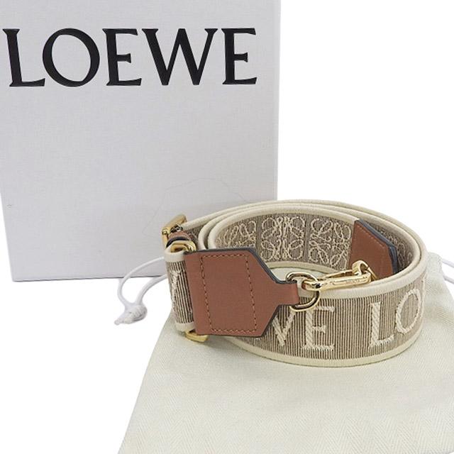 LOEWE（ロエベ） ショルダーストラップ キャンバス/レザー ベージュ