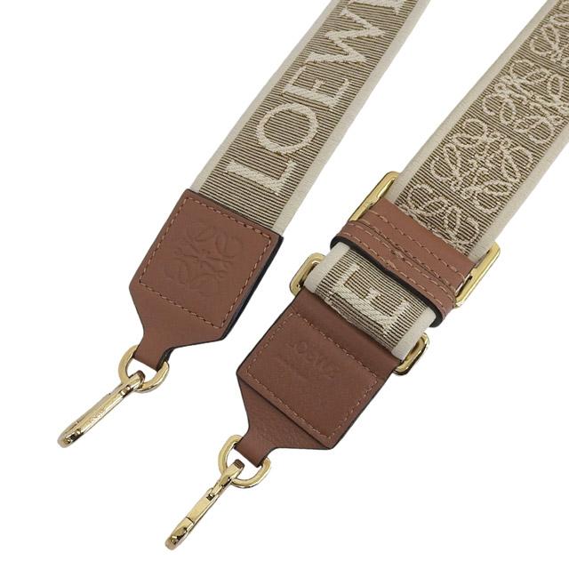 LOEWE（ロエベ） ショルダーストラップ キャンバス/レザー ベージュ