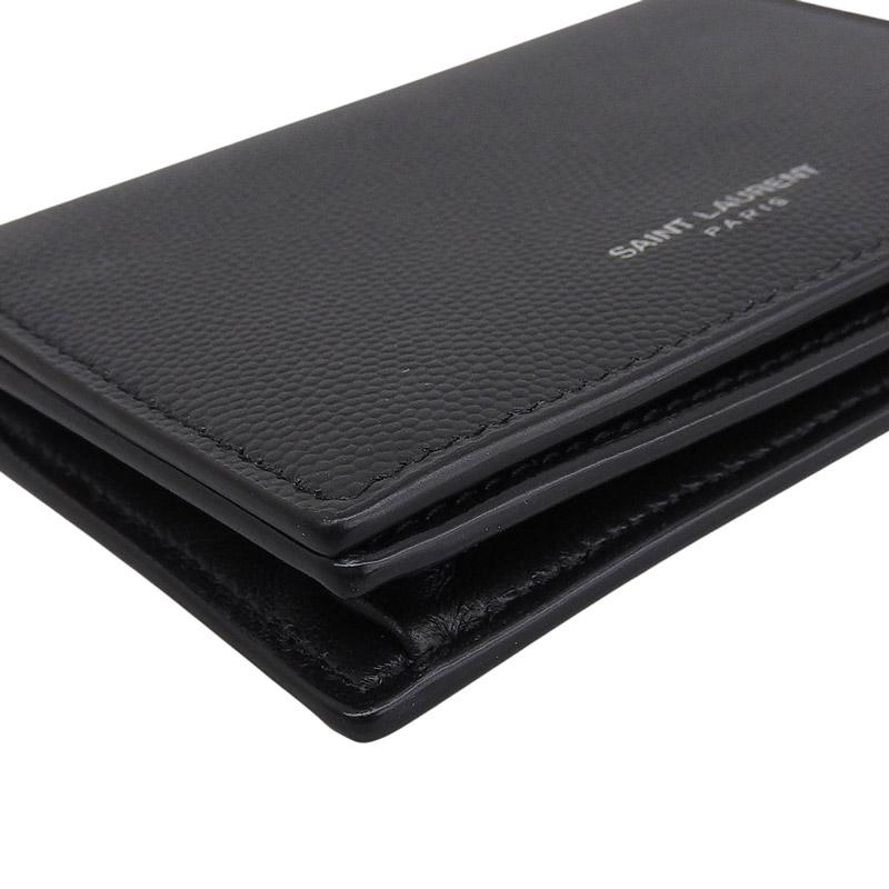 SAINT LAURENT サンローラン カードケース 名刺入れ レザー ブラック