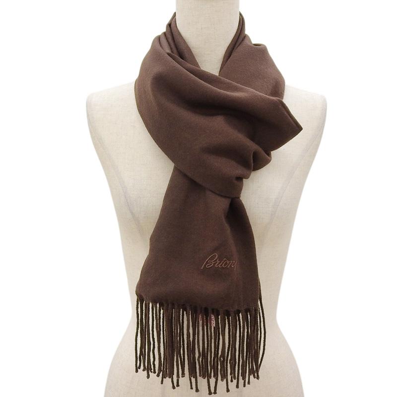 ブリオーニ BRIONI マフラー シルク/カシミア ブラウン 中古 新入荷 OBB0704 Brioni（ブリオーニ） マフラー シルク/カシミア ブラウン 中古 新入荷