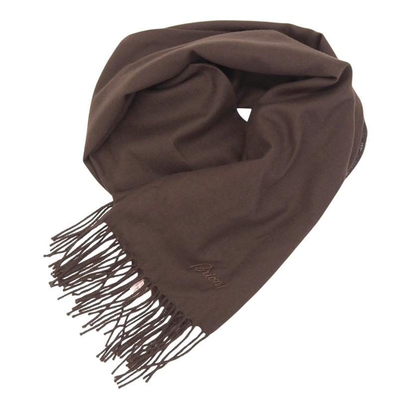 ブリオーニ BRIONI マフラー シルク/カシミア ブラウン 中古 新入荷 OBB0704 Brioni（ブリオーニ） マフラー シルク/カシミア ブラウン 中古 新入荷