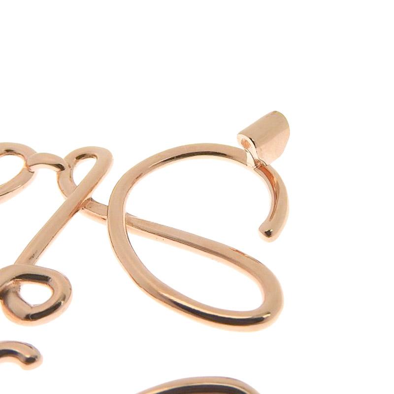 ロエベLOEWEアナグラムブローチピンクゴールド新品に近い美品 ロエベ LOEWE アナグラム ブローチ ピンクゴールド/ゴールド/マルチ