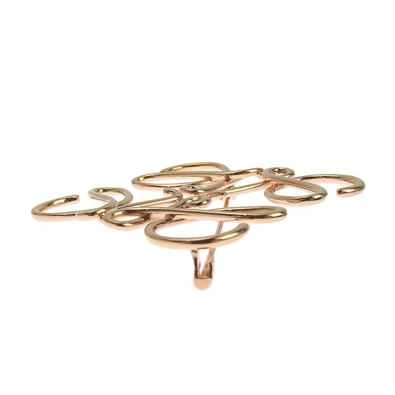 LOEWE ピンクゴールド アナグラムブローチ 【公式通販】