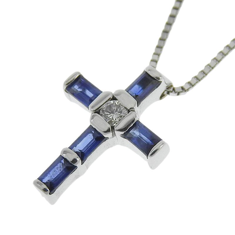 ダミアーニ DAMIANI ルミエール ネックレス K18WG サファイア ダイヤモンド 中古 新入荷 OBJ0266 | DAMIANI