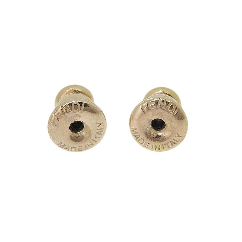 F is FENDI フェンディ エフイズ ピアス GP ラインストーン