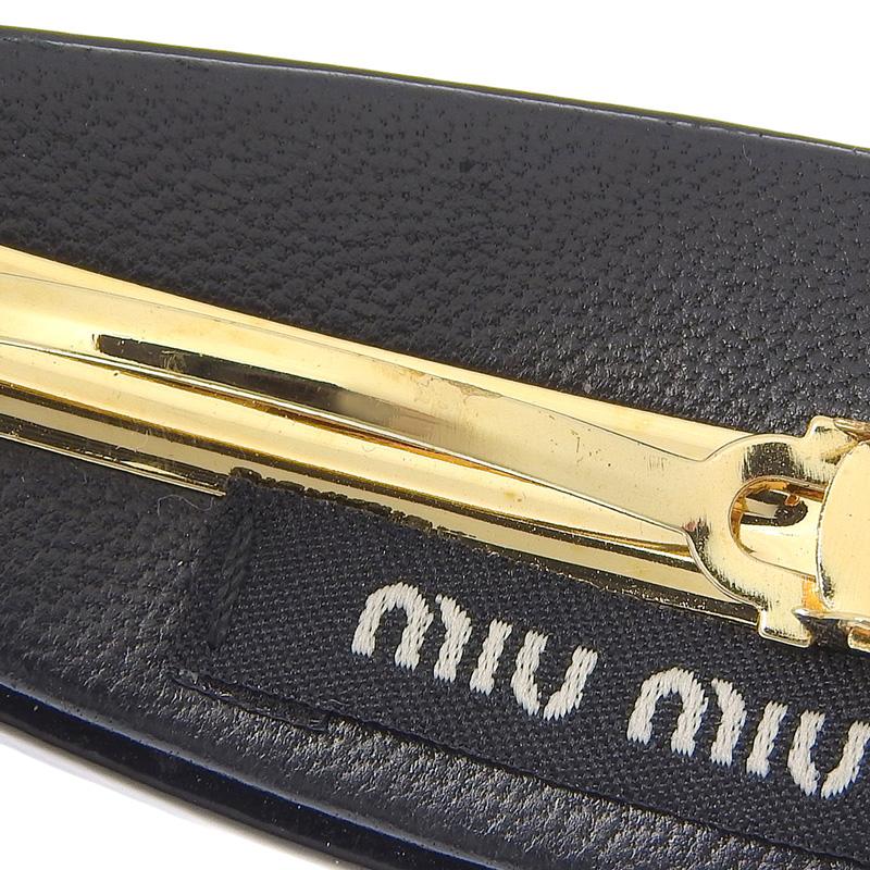 miu ミュウミュウ MIUMIU ヘアアクセサリー ロゴ バレッタ ヘア