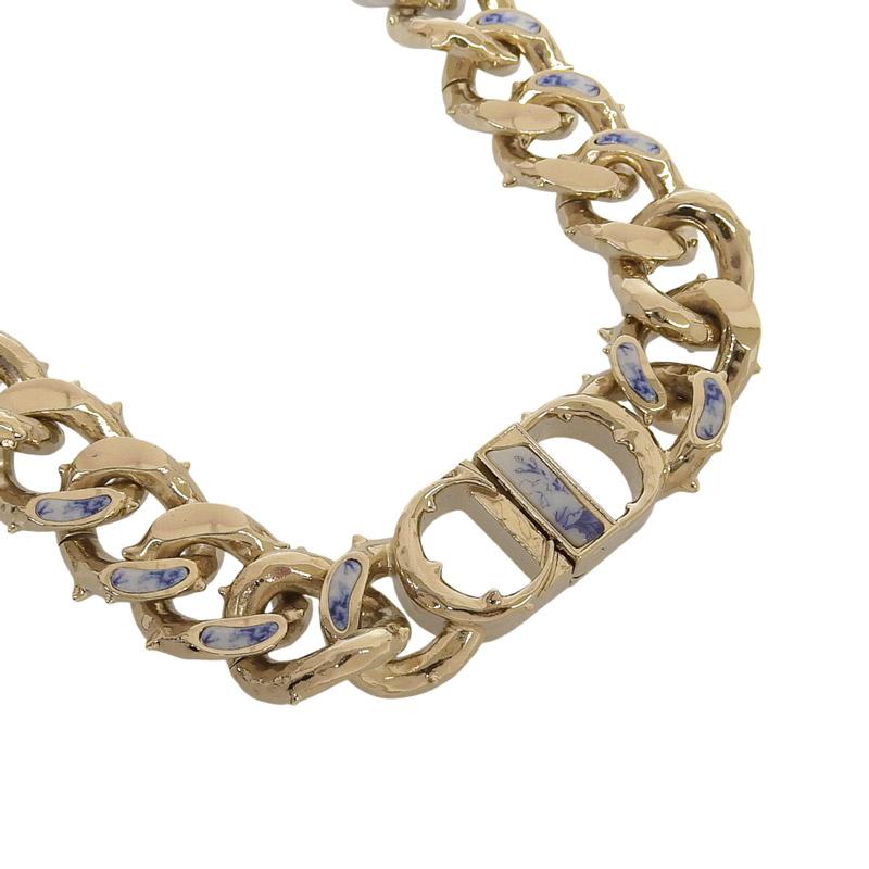 ディオール CHRISTIAN DIOR CD Icon チェーンリンクネックレス いばら バイカラー 中古 新入荷 OBJ0306 | Christian Dior | 04