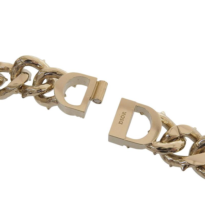 ディオール CHRISTIAN DIOR CD Icon チェーンリンクネックレス いばら バイカラー 中古 新入荷 OBJ0306 | Christian Dior | 05