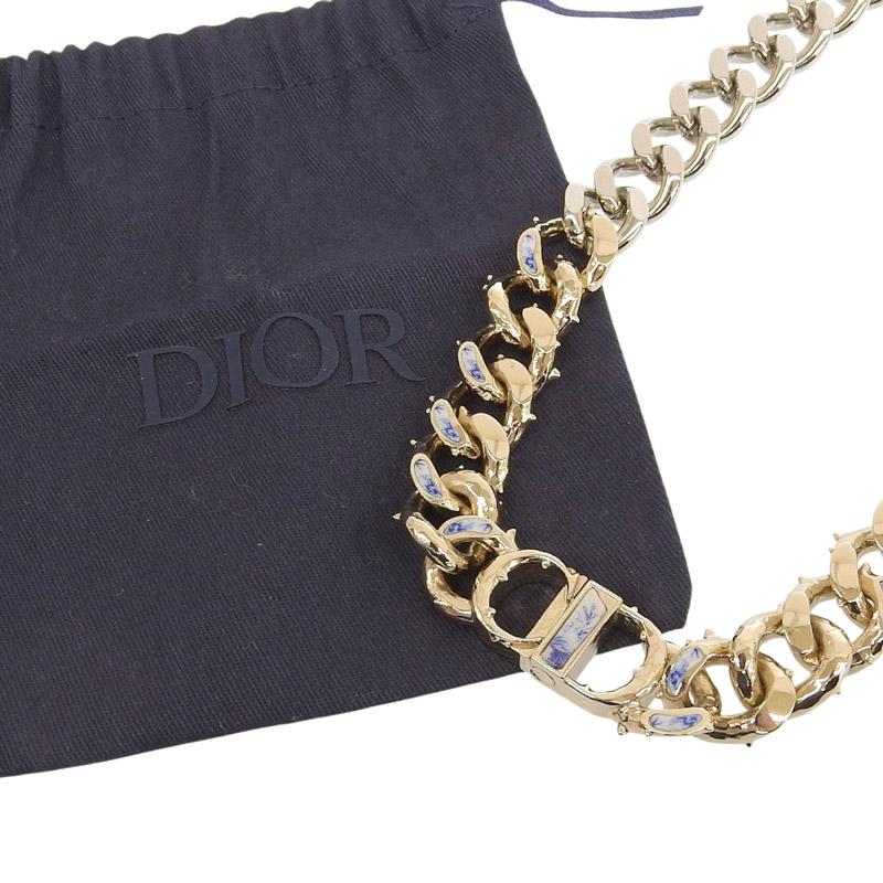 ディオール CHRISTIAN DIOR CD Icon チェーンリンクネックレス いばら バイカラー 中古 新入荷 OBJ0306 | Christian Dior | 06